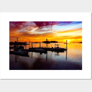 Coastline Sunset Posters and Art